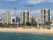 Frente a Playa - 3 dorms, 2 baños, parking, WiFi, 2 cuadras MALLS