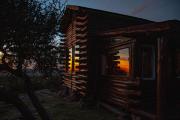 Cabaña de Troncos en la montaña