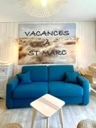 Appartement t2 , bord de mer, accès direct plage
