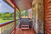 Sevierville Cabin Deck with Foosball and Hot Tub!