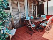 Front line beach with fantastic terrace.