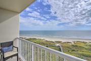 Heated Pool and Beach View Galveston Resort Condo!