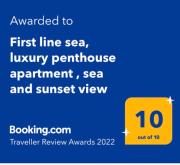 First line sea, luxury penthouse, sea and sunset view Vivenda Vacational Guayero 618