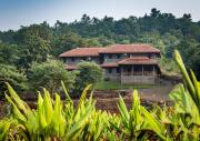 SaffronStays Niramay - 3BR Velhe villa, infinity pool, organic farm, library, valley & forest views near Torna-Rajgad
