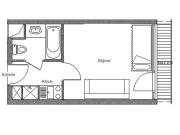 Studio rénové 3 pers. - Ski aux pieds avec balcon - FR-1-344-997
