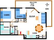 Appartement spacieux 6 personnes, WIFI, parking, au pied des pistes - FR-1-508-31