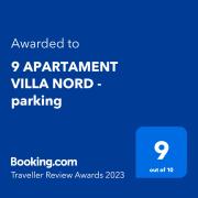 9 APARTAMENT VILLA NORD  parking