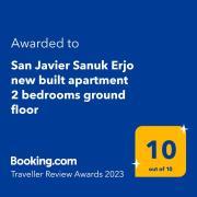 San Javier Sanuk Erjo new built apartment 2 bedrooms ground floor