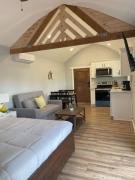 Modern wine country barn house