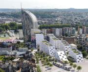 Paradis Express face à la gare guillemins Paradis Express face à la gare guillemins