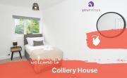 Colliery House, Modern 3 bed house, perfect for groups, heart of Newcastle-under-Lyme