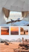 Golden sunset luxury camp