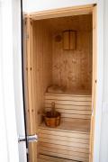 Your own 30sqm house with kitchen, sauna and loft.