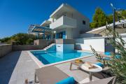 Villa Allegra with 32msq heated pool, 300m far from sandy beaches, open sea view