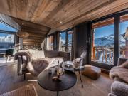 Duplex skis aux pieds, Courchevel 1850, 99m², 6 pers., cheminée, balcons, garage, WiFi - FR-1-631-132