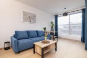 Dark Blue Apartment with Parking and Furnished Balcony in Kraków by Renters