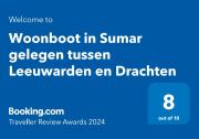 Woonboot in Sumar gelegen tussen Leeuwarden en Drachten