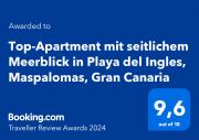 Top-Apartment in Apartamentos Danubio, 4 Etage, Poolblick und seitlicher Meerblick, Wohnzimmer und 1 Schlafzimmer, im Herzen von Playa del Inglés , Gran Canaria