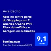 Apto no centro perto do Shopping com 2 Quartos de Casal ArCond WiFi 500megas HomeOffice e Garagem em Dourados
