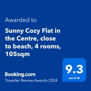 Sunny Cozy Flat in the Centre, close to beach, 4 rooms, 105sqm