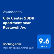 City Center 2BDR apartment near Rustaveli Av.