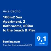 100m2 Sea Apartment, 2 Bathrooms, 500m to the beach & Pier