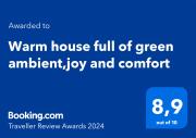 Warm house full of green ambient,joy and comfort