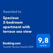 Spacious 2-bedroom apartment with terrace sea view