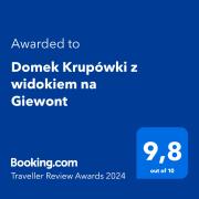 Domek Krupówki z widokiem na Giewont