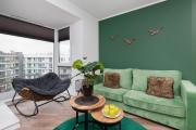 Green Apartment in Gdańsk with Free Access to the Gym and Parking by Renters