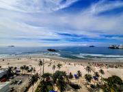 Apartamento frente mar Guarujá Pitangueiras pé na areia