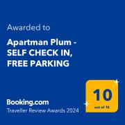 Apartman Plum - SELF CHECK IN, FREE PARKING