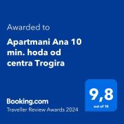 Apartmani Ana 10 min. hoda od centra Trogira