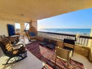 Hotel appartment sea view 3 bedrooms 3 toilets 3rd floor free wifi Bellevue village agami alexandria families are preferred availableyear days