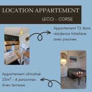 Appartement T2 en Corse dans résidence avec piscines proche de Porto Vecchio