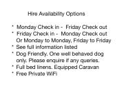 Dog Friendly Lovely Caravan 4 Berth Towyn North Wales Read full host details before booking Mon in to Fri out Fri in to Mon out Mon to Mon Fri to Fri ONLY Dog Friendly Lovely Caravan 4 Berth Towyn North Wales Read full host details before booking Mon in to Fri out Fri in to Mon out Mon to Mon Fri to Fri ONLY