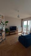 Nowoczesny apartament z widokiem! Perfect view apartment Praga South, wifi, balcony, parking, river view!