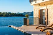 Seafront Villa Draga with heated infinity pool
