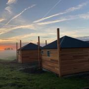 Hooiberghut op boerderij