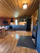 Logcabin, sauna, fireplace, view, kitchen