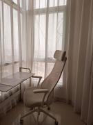 Modern Studio Oasis - Skyline Views, Private Balcony & Workspace