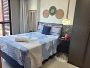 Flat com dois quartos na praia do Cabo Branco - climatizado e completo