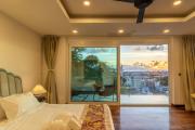Patong 180-degree stunning sea view modern 4-bedroom villa sleeps 10 private pool stunning sunset BBQ