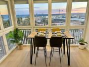 Cozy apartment with port view