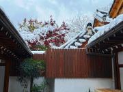 A traditional Korean House with a yard