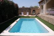 pretty detached house with swimming pool in the village of mouriès