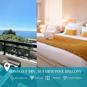 MONACO Border LUXURY SUITE - SEA VIEW - POOL
