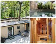 VELUWE HOENDERLOO LUXURY CHALET WITH PRIVATE SAUNA AND HOT TUB - Swimming Pool Tennis Court Supermarket Bowling Alley Theatre and Entertainment for Children