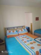 Tree-lined beach house