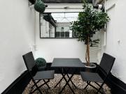 Modern spacious studio with a courtyard located in central London